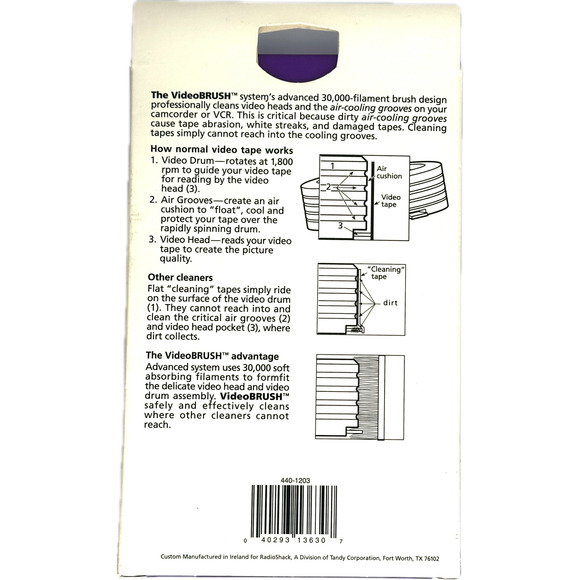 VHS Cleaning Cassette VCR Professional Video BRUSH NVR USED - Picture 3 of 8